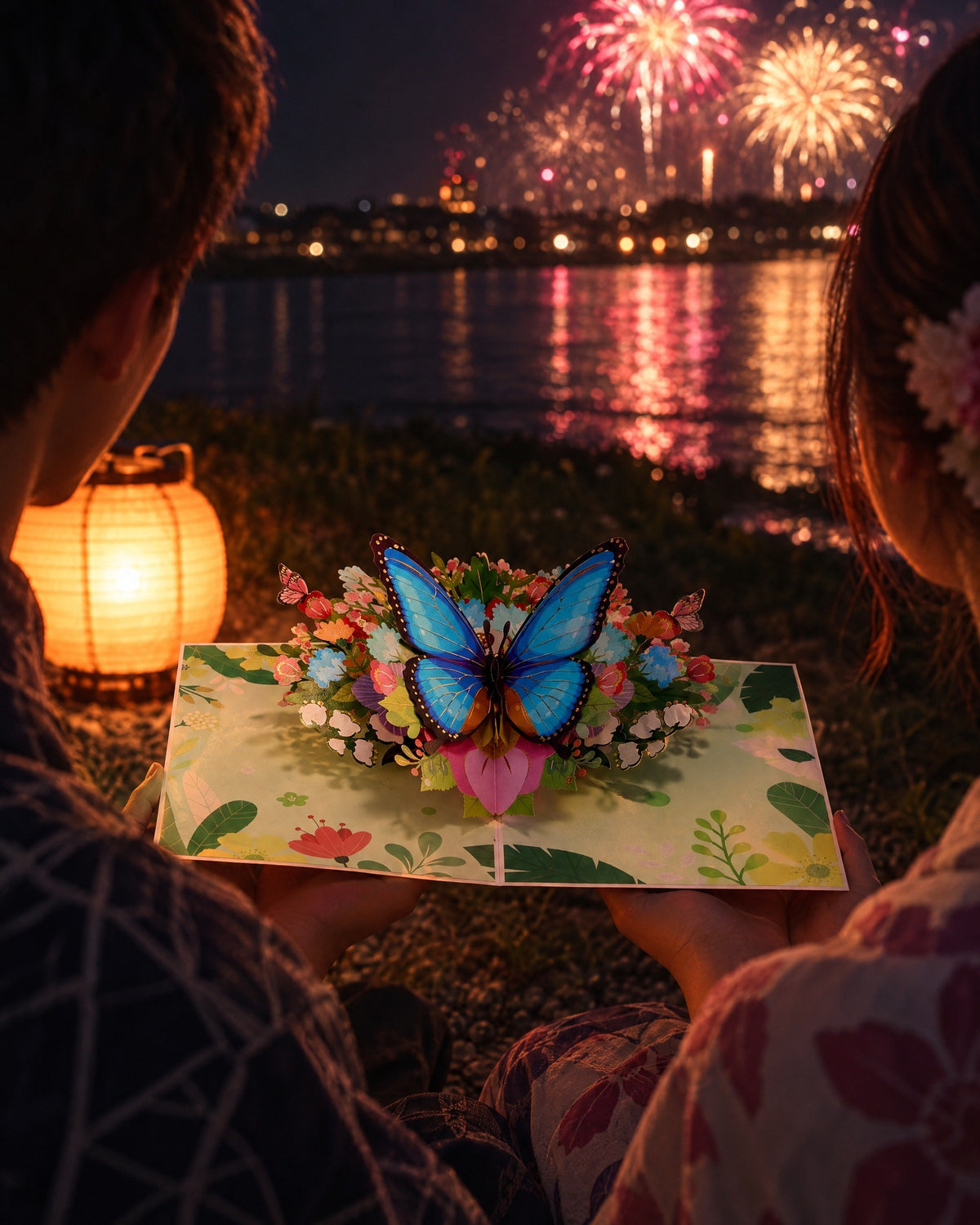 花火の夜、恋人に